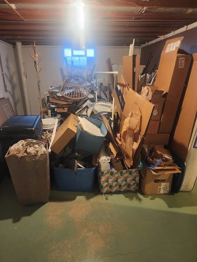 Roll-off dumpster container at job site for Yard Waste Dumpster Rental in Holdrege